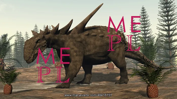 : Sauropelta dinosaur roaming : Sauropelta dinosaur roaming