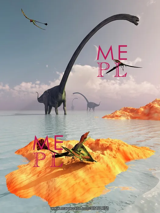 : Sauropod Omeisaurs and flying Eudimorphodons : Sauropod Omeisaurs and flying Eudimorphodons