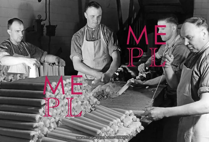 : Sausage production, 1937 : Sausage production, 1937