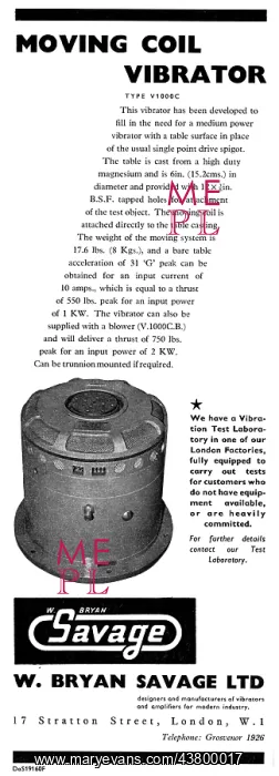 : Savage Vibration Test Equipment - Vibration Generators : Savage Vibration Test Equipment - Vibration Generators