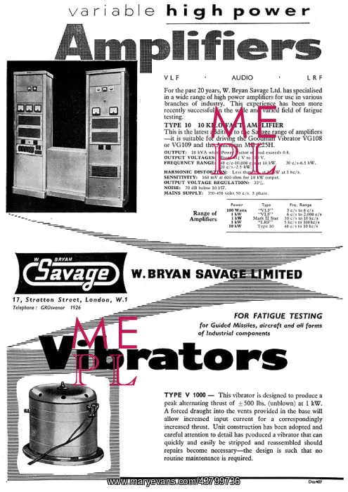 : Savage Vibration Test Equipment - Vibrators & Amplifiers : Savage Vibration Test Equipment - Vibrators & Amplifiers