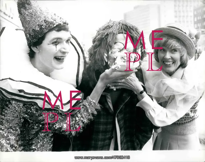 : Save the Clown Campaign, pie in face, Thames TV : Save the Clown Campaign, pie in face, Thames TV