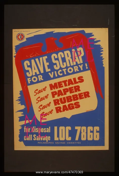 : Save scrap for victory! Save metals, save paper, save rubber : Save scrap for victory! Save metals, save paper, save rubber