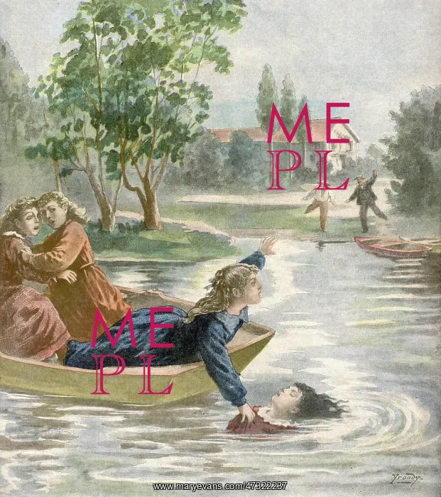 : SAVED FROM DROWNING 1901 : SAVED FROM DROWNING 1901