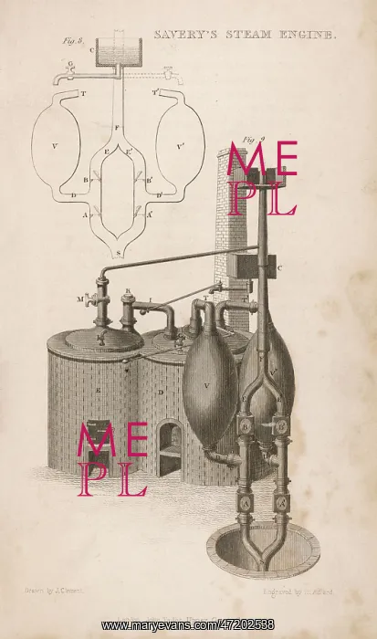 : Savery's Steam Engine : Savery's Steam Engine