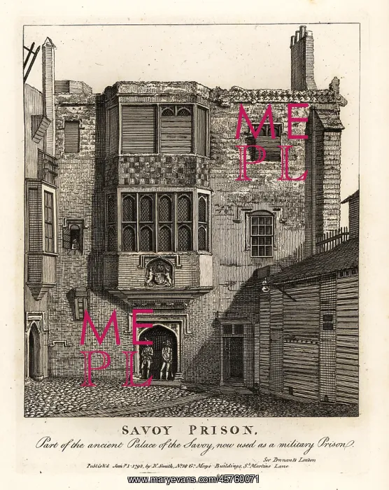 : Savoy Prison, part of the ancient Palace of the Savoy : Savoy Prison, part of the ancient Palace of the Savoy