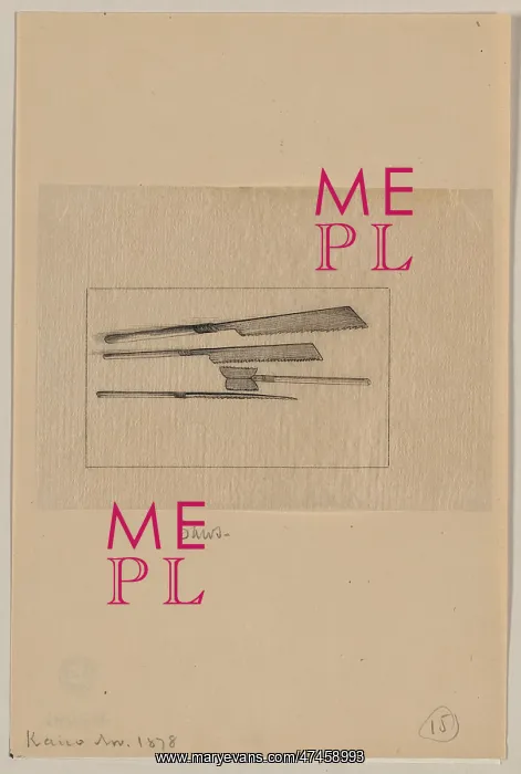  : Saws. Drawing shows four types of hand saws. Date 1878 Nov