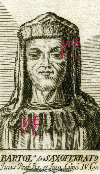 : Saxoferrato, Bartolus de, 1313 - 13.7.1357, Italian : Saxoferrato, Bartolus de, 1313 - 13.7.1357, Italian