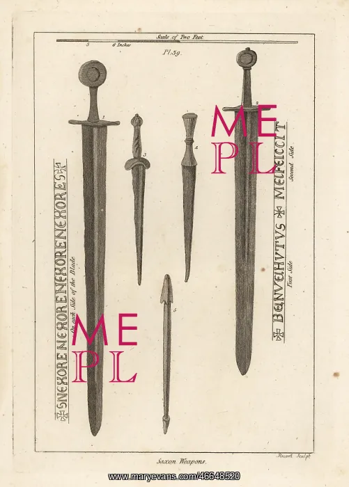 : Saxon swords, daggers and crossbow bolt : Saxon swords, daggers and crossbow bolt