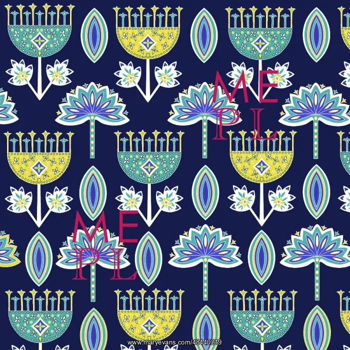  : Scandinavian floral pattern