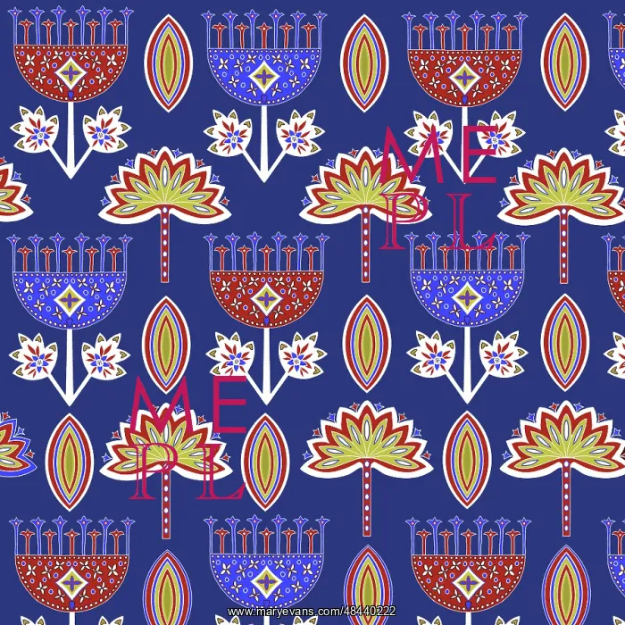  : Scandinavian floral pattern