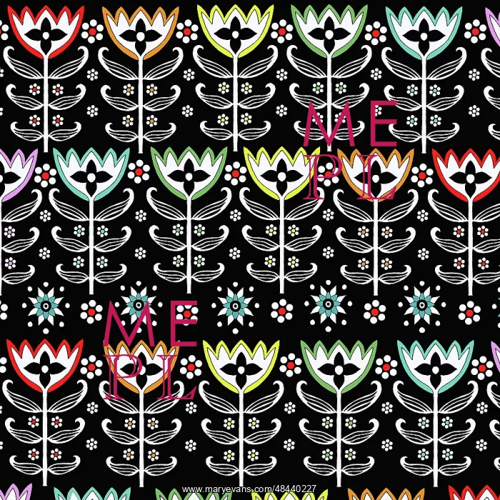  : Scandinavian floral pattern