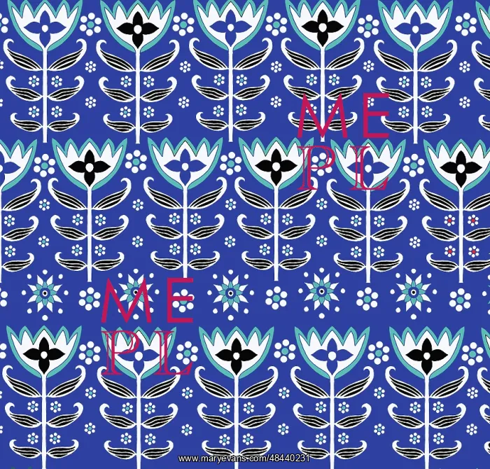  : Scandinavian floral pattern