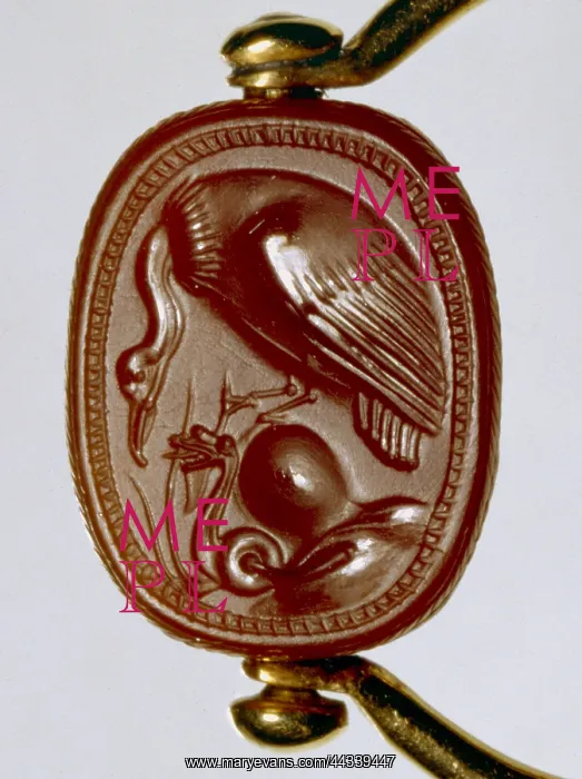  : Scarab: A vulture threatens a coiled snake