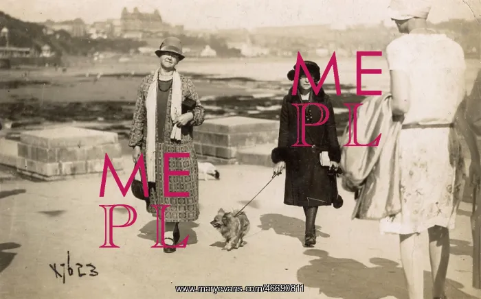 : Scarborough Seafront - Two middle-aged spinsters on holiday : Scarborough Seafront - Two middle-aged spinsters on holiday