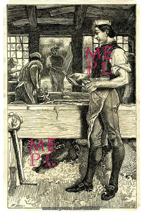  : Scene in a carpenter's workshop