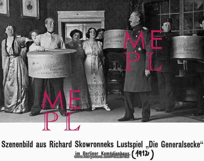 : Scene from the comedy Die Generalsecke, 1912 : Scene from the comedy Die Generalsecke, 1912