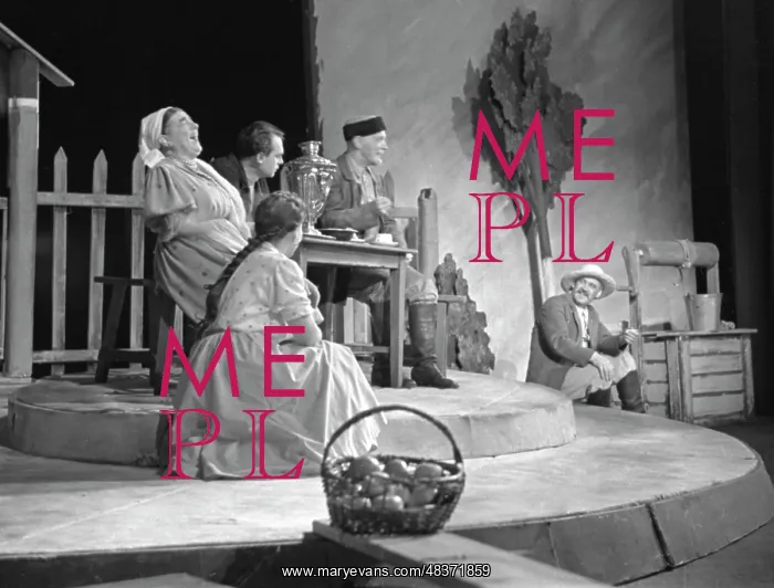 : Scene from Cook performance on stage of Vakhtangov : Scene from Cook performance on stage of Vakhtangov