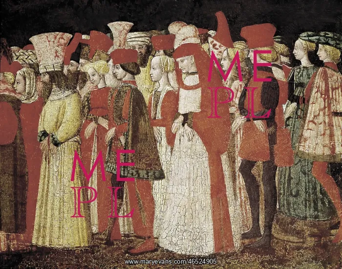: Scene of Court. ca. 1460. Detail of the frontal : Scene of Court. ca. 1460. Detail of the frontal