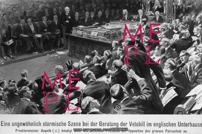 : Scene in the English House of Commons, 1911 : Scene in the English House of Commons, 1911