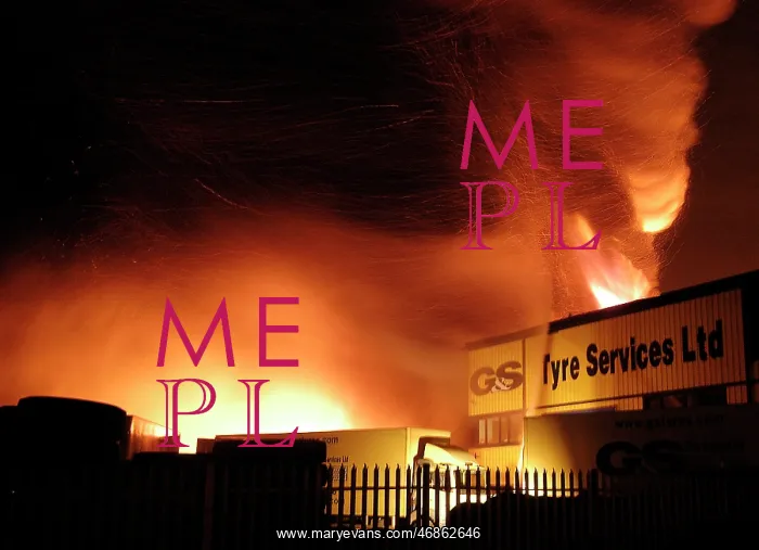 : Scene of fire at commercial premises, Barking : Scene of fire at commercial premises, Barking