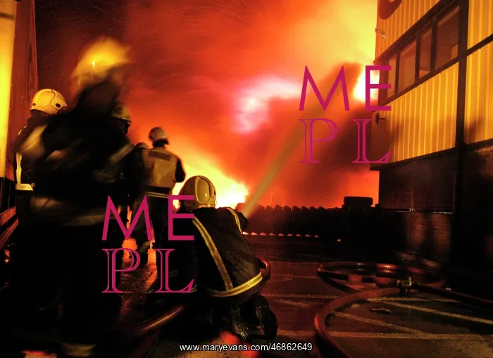 : Scene of fire at commercial premises, Barking : Scene of fire at commercial premises, Barking