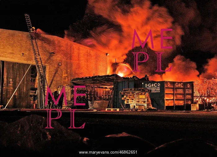 : Scene of fire at commercial premises, Barking : Scene of fire at commercial premises, Barking