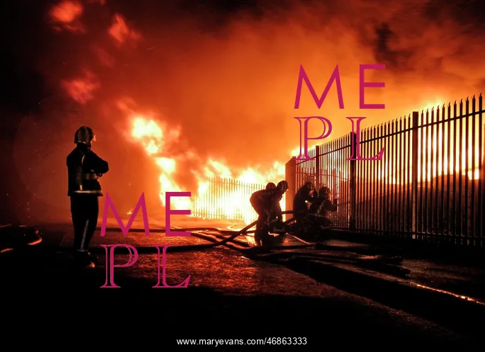 : Scene of fire at commercial premises, Barking : Scene of fire at commercial premises, Barking