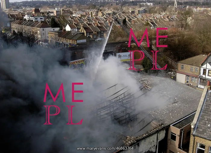 : Scene of fire at commercial premises, Penge : Scene of fire at commercial premises, Penge