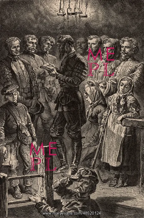 : Scene in a German metalliferous mine just the : Scene in a German metalliferous mine just the