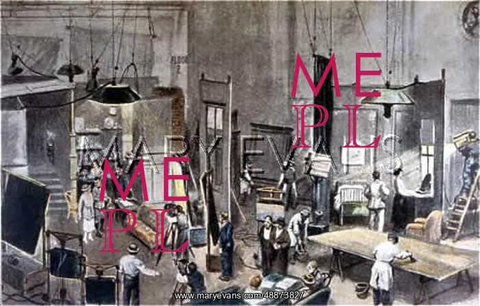 : Scene inside a large film studio : Scene inside a large film studio