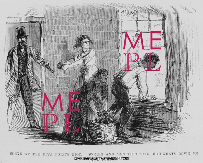 : Scene from the July 4, 1857 riot in the ? : Scene from the July 4, 1857 riot in the ?