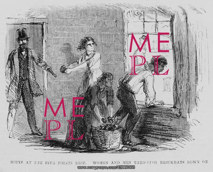 : Scene from the July 4 1857 riot in the Sixth ? : Scene from the July 4 1857 riot in the Sixth ?