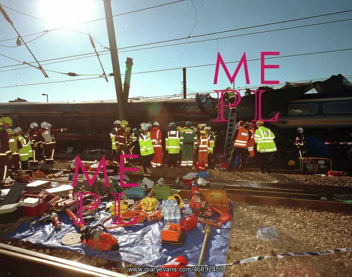: Scene from the Ladbroke Grove train crash : Scene from the Ladbroke Grove train crash