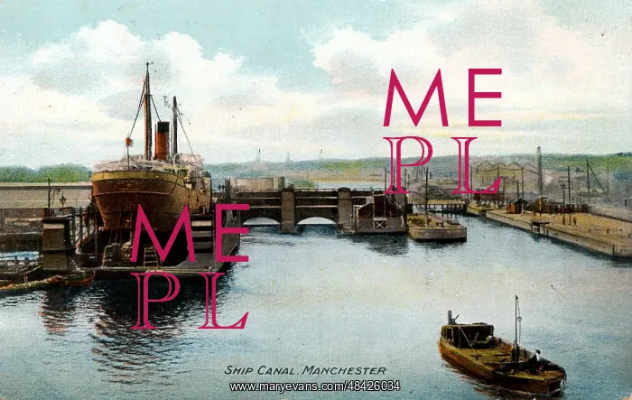 : Scene on the Manchester Ship Canal, England. Postcard : Scene on the Manchester Ship Canal, England. Postcard