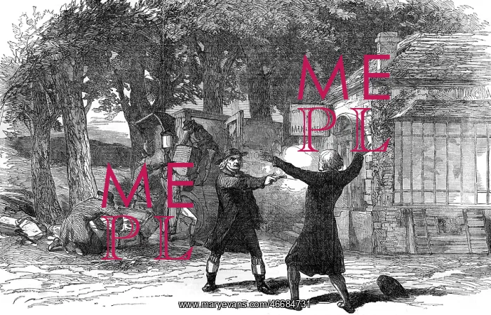 : A scene from the melodrama The Courier of Lyons, 1854 : A scene from the melodrama The Courier of Lyons, 1854