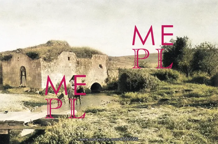 : Scene outside a mill, Holy Land : Scene outside a mill, Holy Land