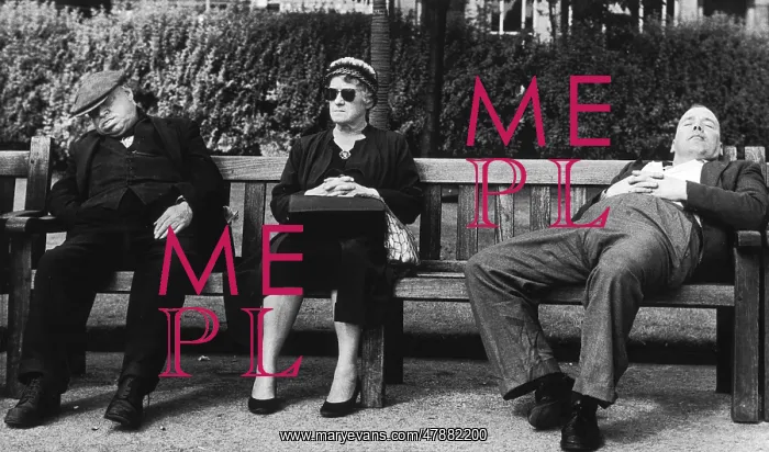: Scene on a park bench - Manchester, 1961 : Scene on a park bench - Manchester, 1961