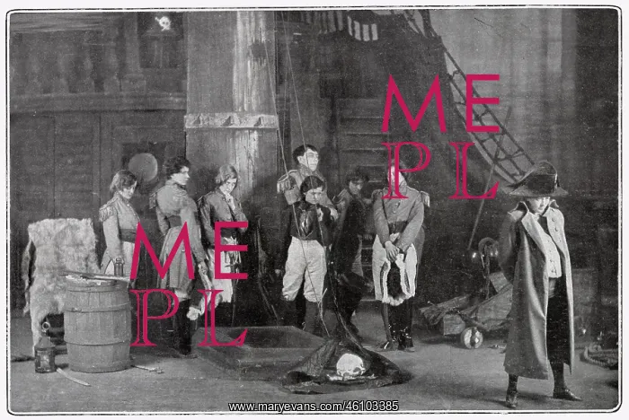 : Scene from Peter Pan - Peter on board the pirate ship : Scene from Peter Pan - Peter on board the pirate ship