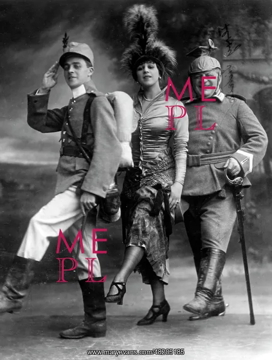: Scene from the play Krumel vor Paris, 1914 : Scene from the play Krumel vor Paris, 1914