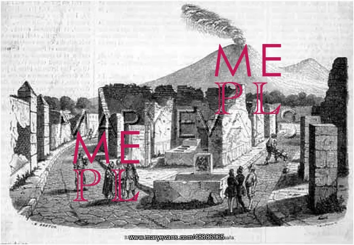 : SCENE OF POMPEII RUINS : SCENE OF POMPEII RUINS