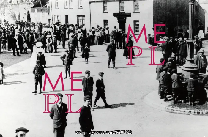 : Scene in Salutation Square, Haverfordwest, South Wales : Scene in Salutation Square, Haverfordwest, South Wales