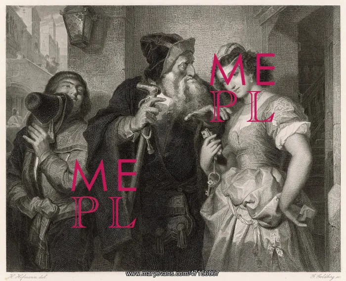 : Scene from Shakespeare's The Merchant of Venice : Scene from Shakespeare's The Merchant of Venice