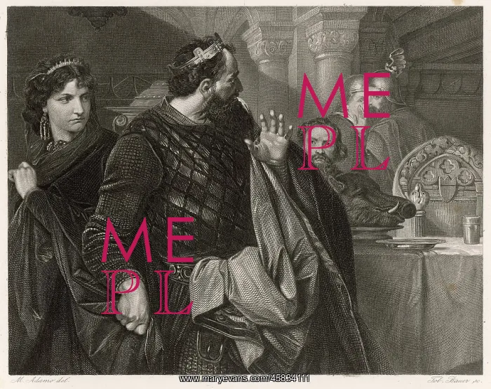 : Scene from Shakespeare's play Macbeth : Scene from Shakespeare's play Macbeth