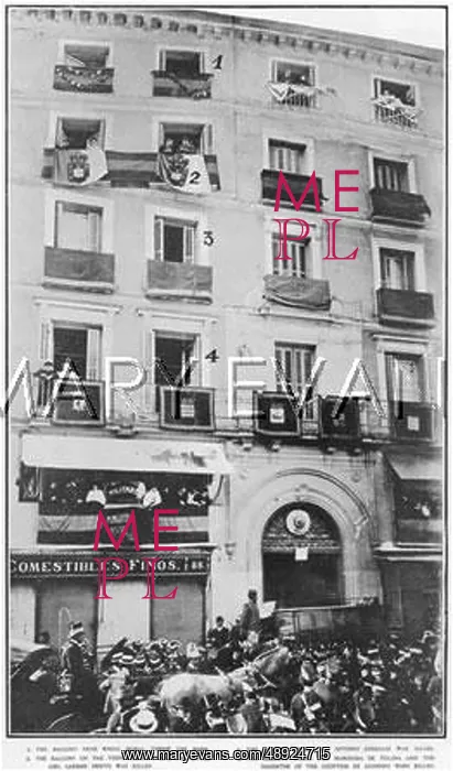 : Scene showing the house where the bomb was thrown : Scene showing the house where the bomb was thrown