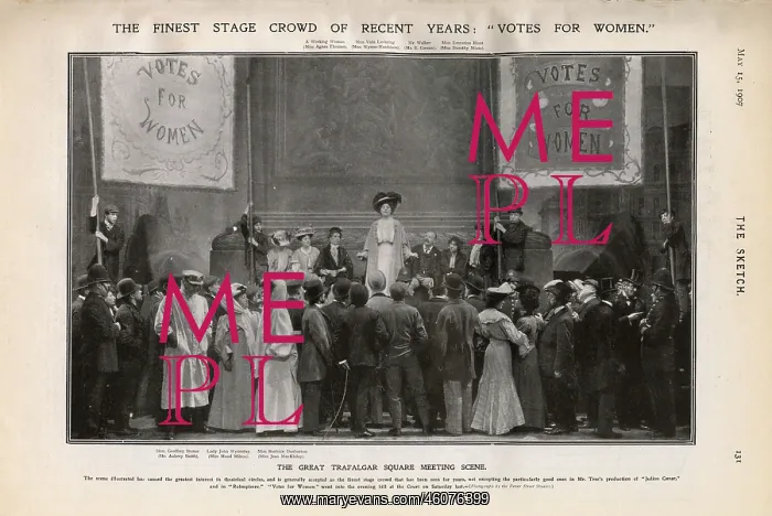 : Scene from stage play, Votes for Women, 1907 : Scene from stage play, Votes for Women, 1907