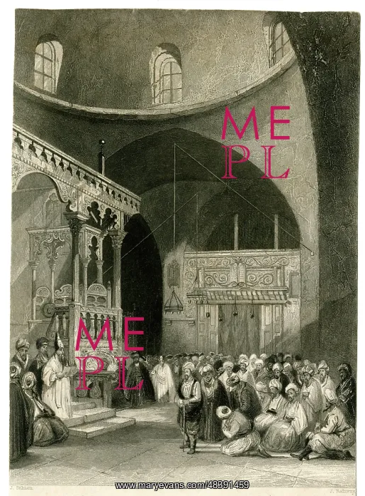  : Scene in a synagogue, Jerusalem