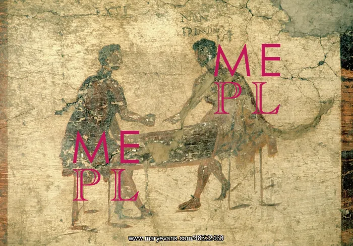 : Scene of Tavern Life in Pompeii : Scene of Tavern Life in Pompeii