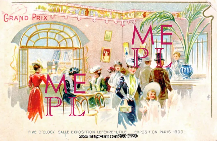  : Scene in a tea room at the Paris Exposition