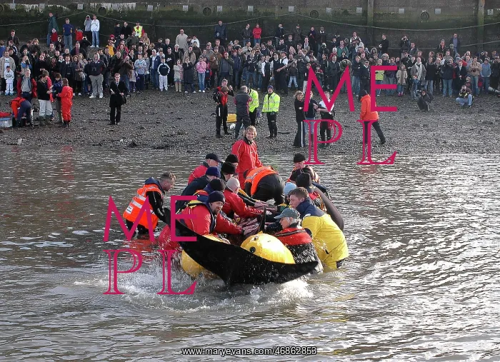 : Scene of whale rescue attempt, River Thames : Scene of whale rescue attempt, River Thames